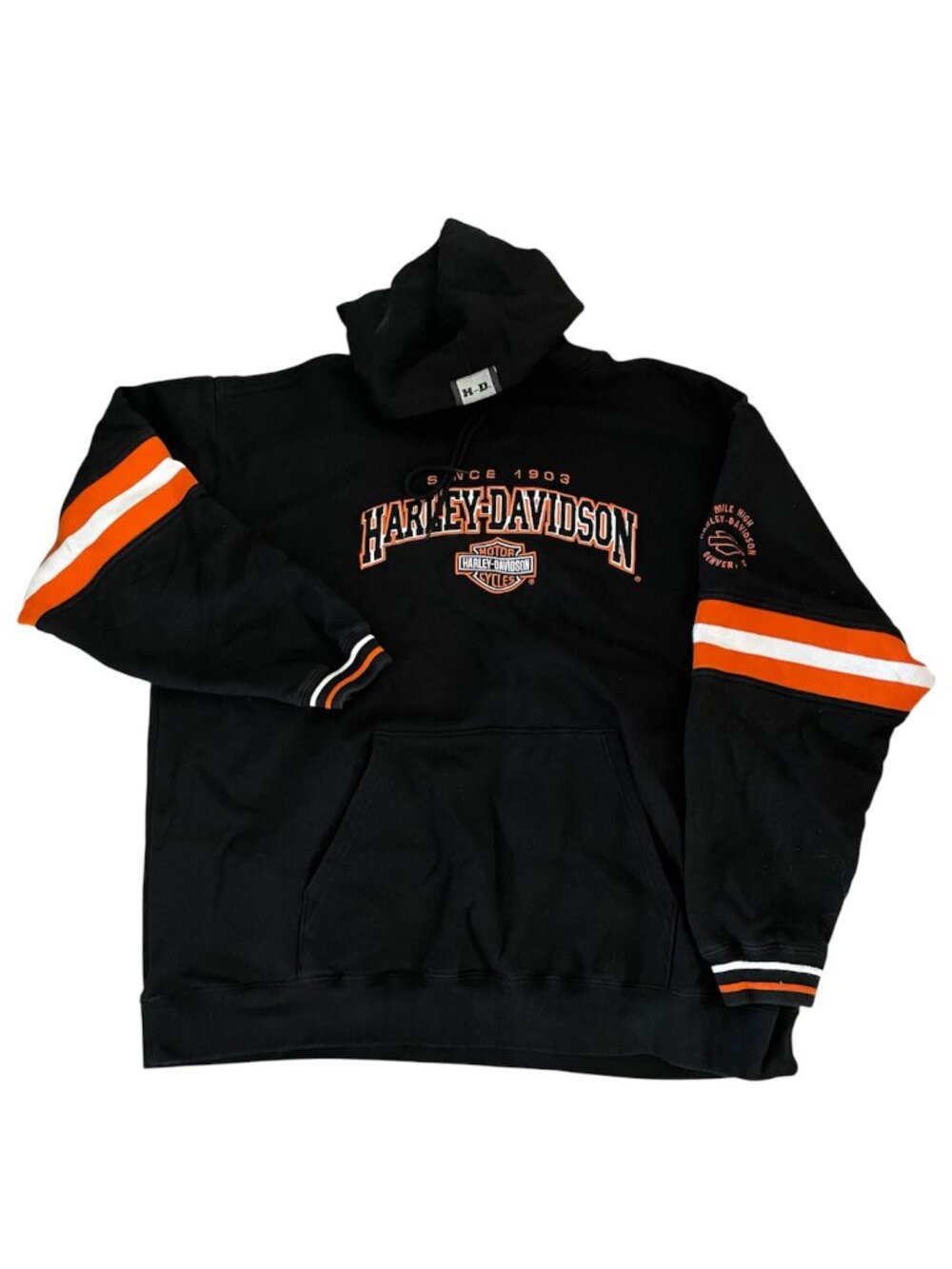Vintage 2003 Harley-Davidson Black Orange Hoodie Men’s XL